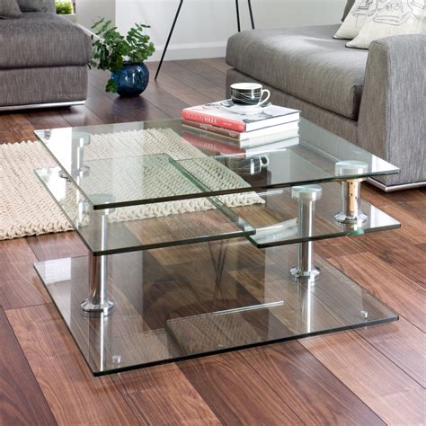 Coaster 72074 contemporary glass top coffee table with acrylic legs