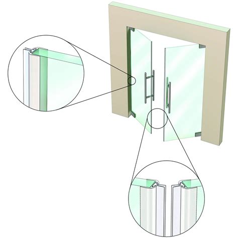 glass door frameless detail