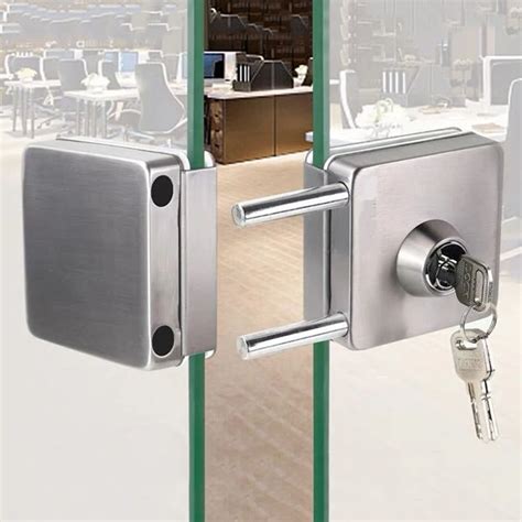 glass door locks no drilling