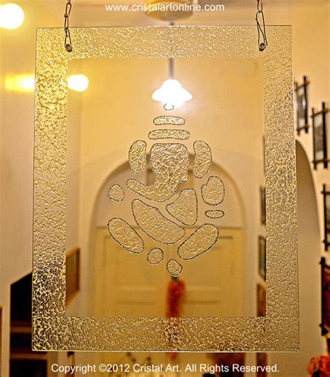 Glass Etching Ganesha