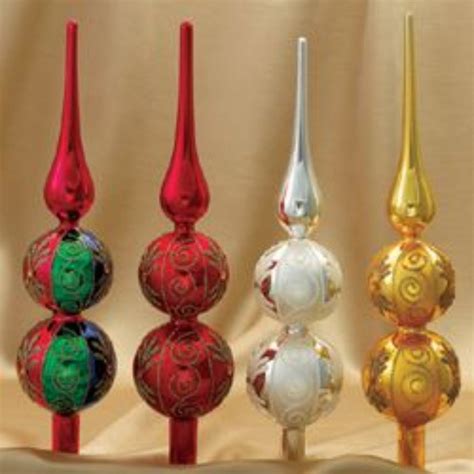 glass finial tree toppers for christmas trees