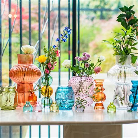 Glass Fluted Vases