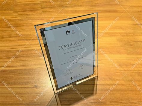 Glass Frame Certificate