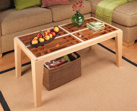 Glass Panel Coffee Table