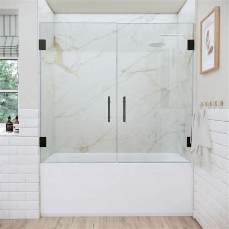glass panel door for bathtub