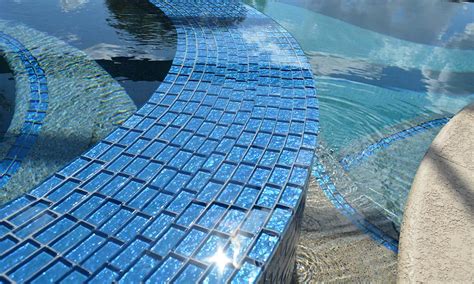 Glass Pool Tile Installation