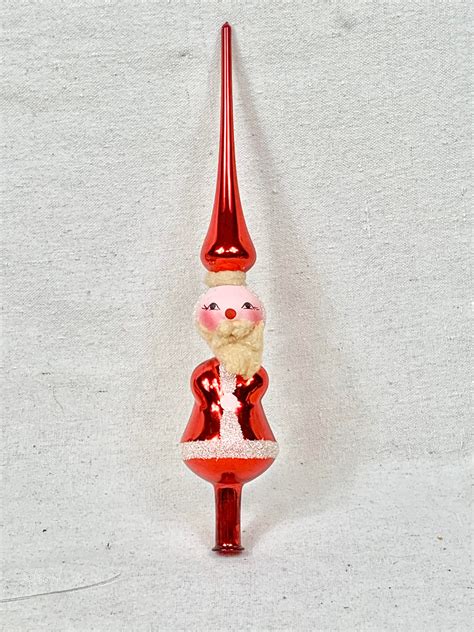 Glass Santa Tree Topper