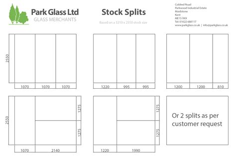 Glass Sheet Dimensions