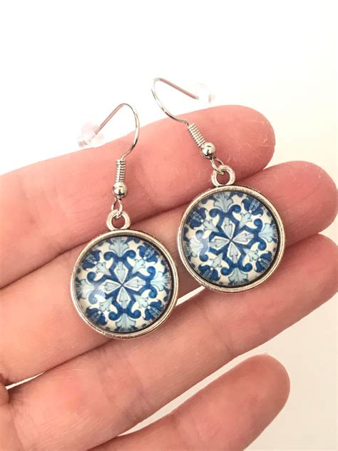 Glass Tile Earrings