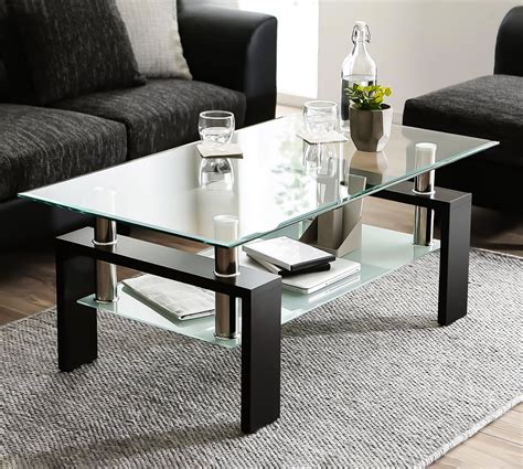 Glass Top Coffee Table Large
