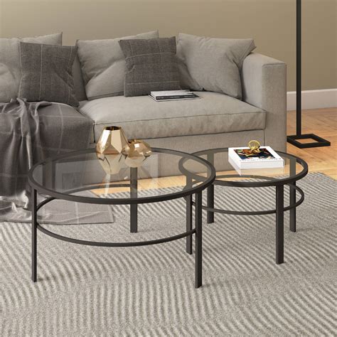 Glass Top Coffee Table Set