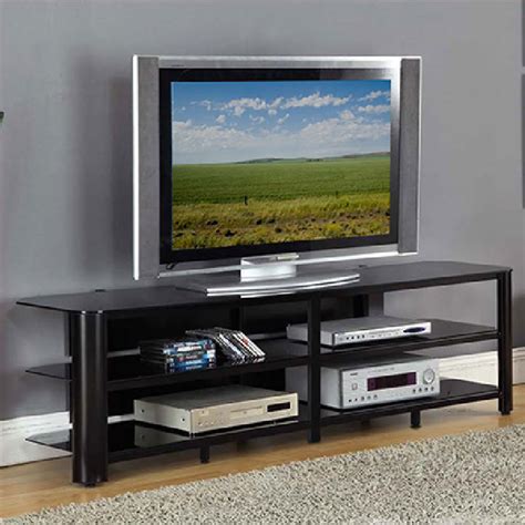 glass tv stand 75 inch