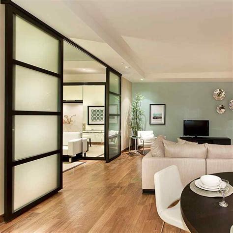 glass wall french door room divider