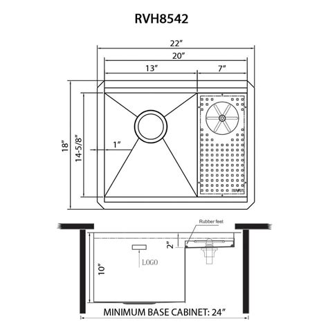 Glass Washer Dimensions