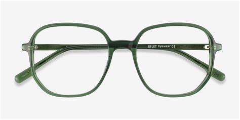 glasses green frames