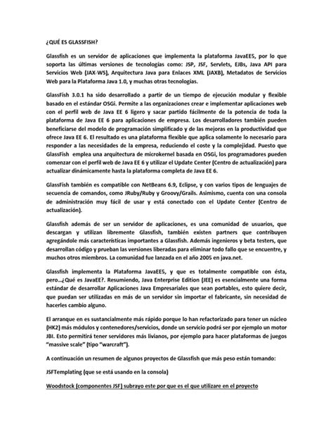 Glassfish Que Es
