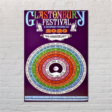 glastonbury 2020 poster for sale