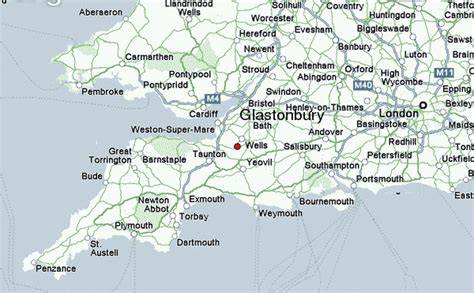 glastonbury england map