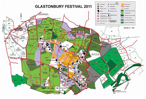glastonbury festival location map