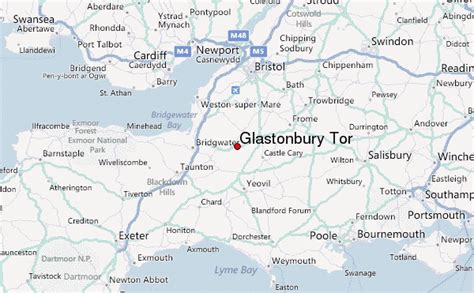 glastonbury tor somerset map