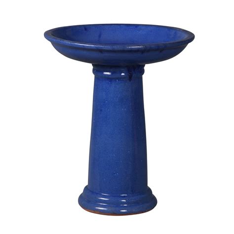 Glazed Pottery Bird Bath