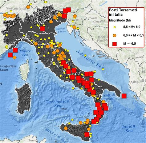 gli ultimi terremoti in italia