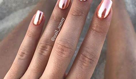 Glimmering Gold: Try A Dark Rose Gold Dress With Lilac Nails For A Glamorous Teen Look