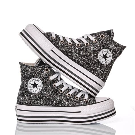 Glitter Converse Black
