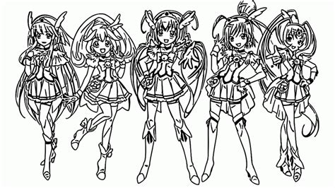 Glitter Force Coloring Picture