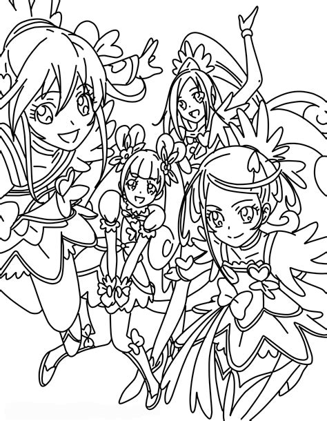 Glitter Force Doki Doki Coloring Pages Printable
