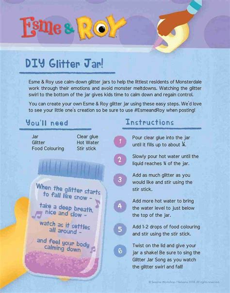 Glitter Jar Directions