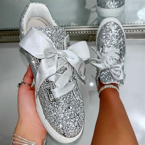 Glitter Lace Trainers