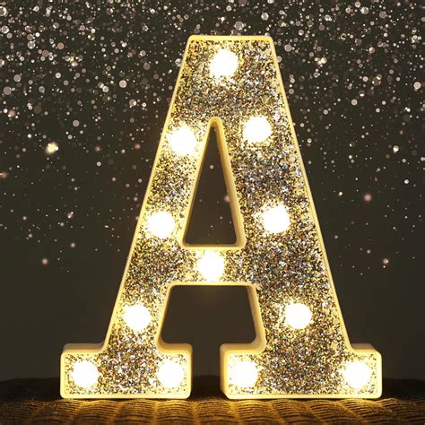 Glitter Light Letter