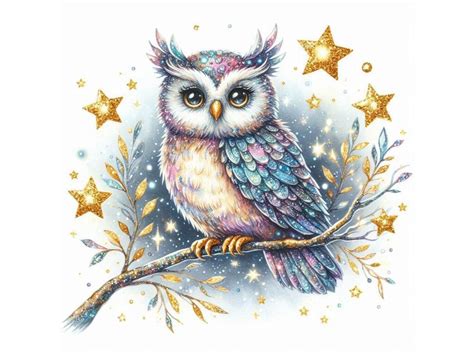 Glitter Tattoo Owl