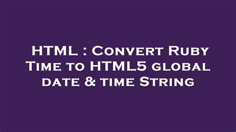 Global Date And Time String