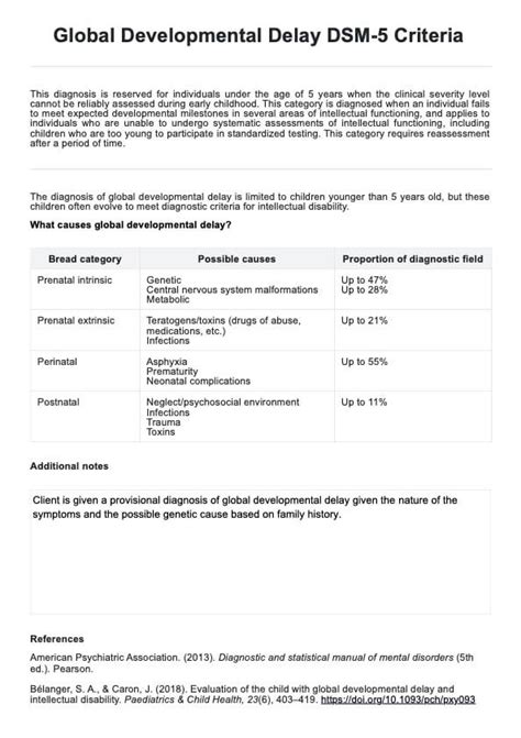 global developmental delay dsm code