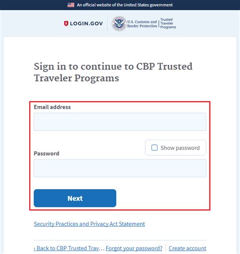 global entry login dhs