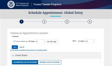 global entry schedule interview appointment