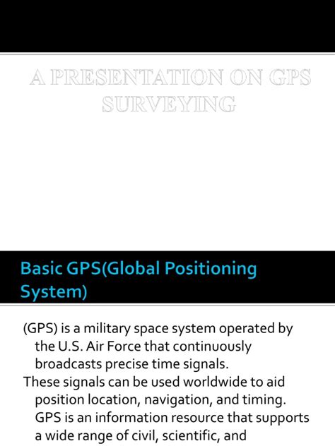 Global Positioning System Lecture Notes Pdf