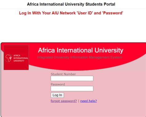 global university student login