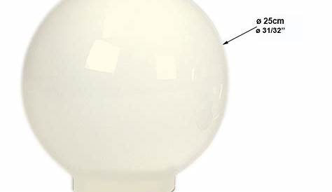 Verre de rechange pour luminaire en opaline blanc 27 cm de diamètre