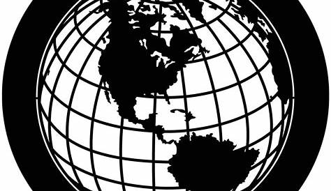 Globe Black Vector Icon | Free svg, Globe icon, Earth logo