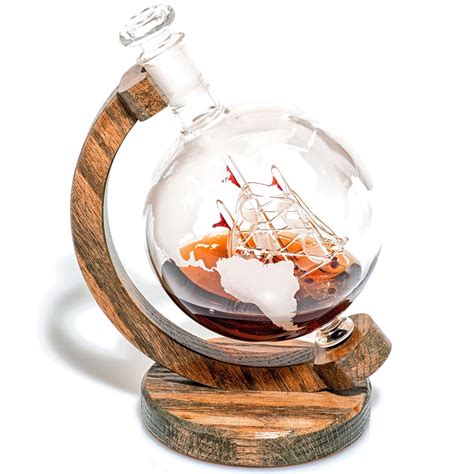 Globe Decanter With Ship
