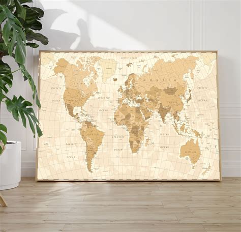 Globe Map Wall Art