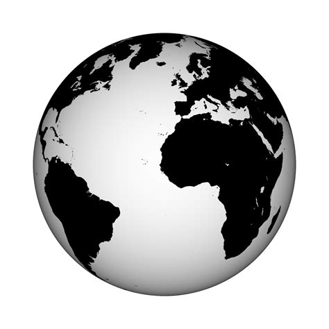 globe with black background