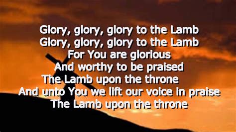 glory glory to the lamb lyrics