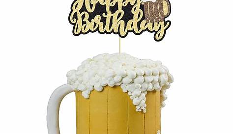 Beer Theme Cake Topper Beer Birthday Party Beer Garland | Etsy in 2021