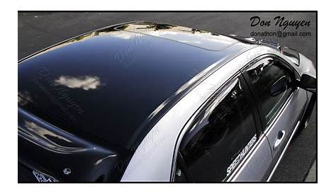 Gloss Black Car Roof Wrap Vinyl Infiniti G37 Coupe