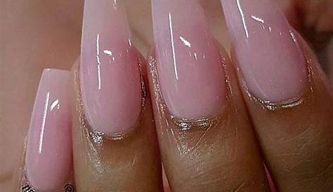 Clear Light Pink Coffin Nails Coffin nails mainly work for long nails