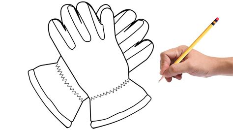 Gloves Easy Drawing